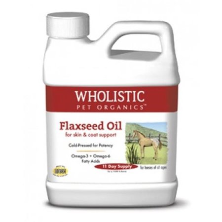 WHOLISTIC PET ORGANICS Wholistic Pet Organics ESTWP33 128 oz Equine Flax Seed Oil for Skin & Coat Support ESTWP33